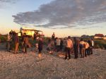 People enjoying midnight sun